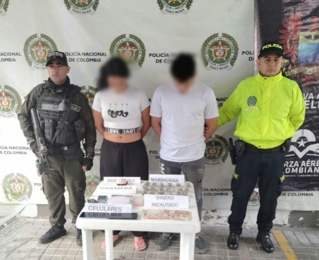 Allanamiento en Melgar deja dos capturados y 318 gramos de droga