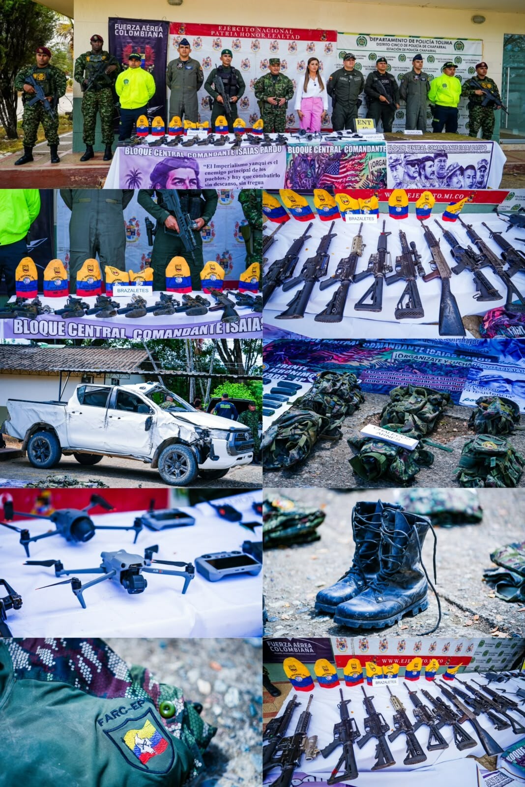 Drones, fusiles y explosivos quedaron al descubierto en Chaparral