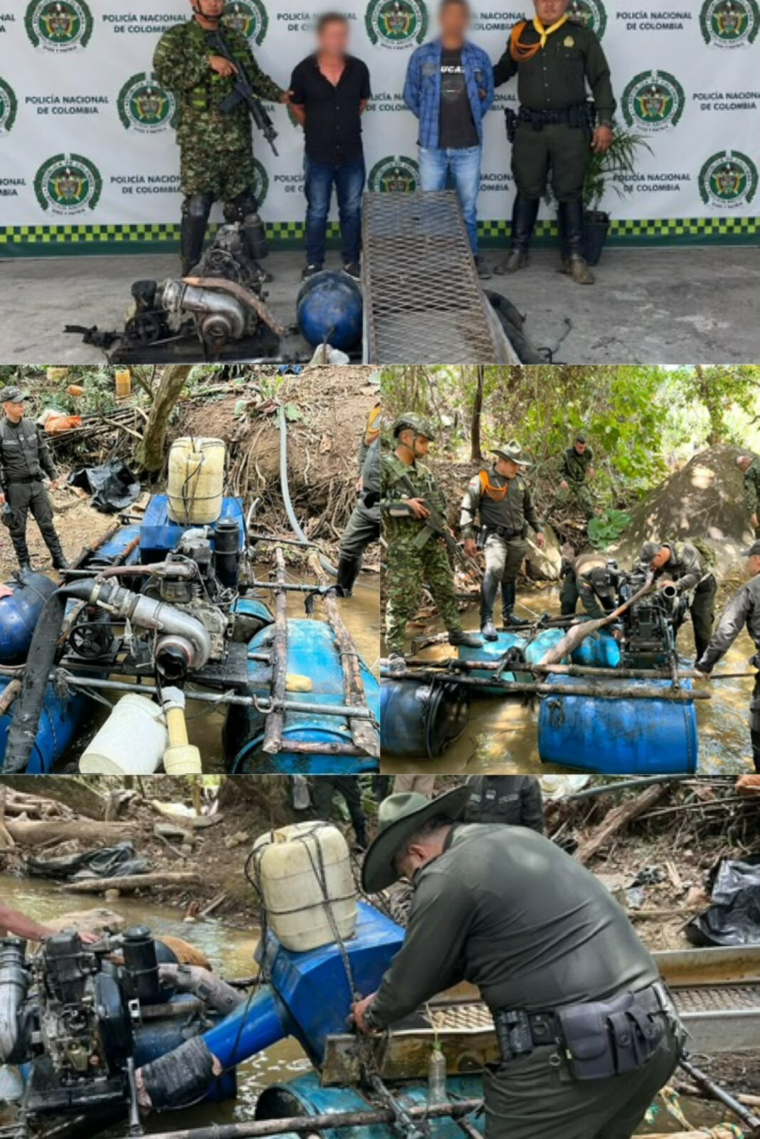 Dos capturados tras operativo contra presunta minería ilegal en Mariquita