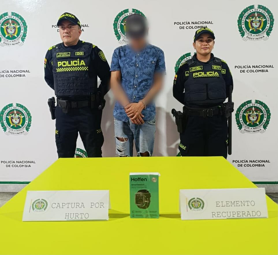 Hombre fue capturado tras presunto hurto en pleno centro de Ibagué