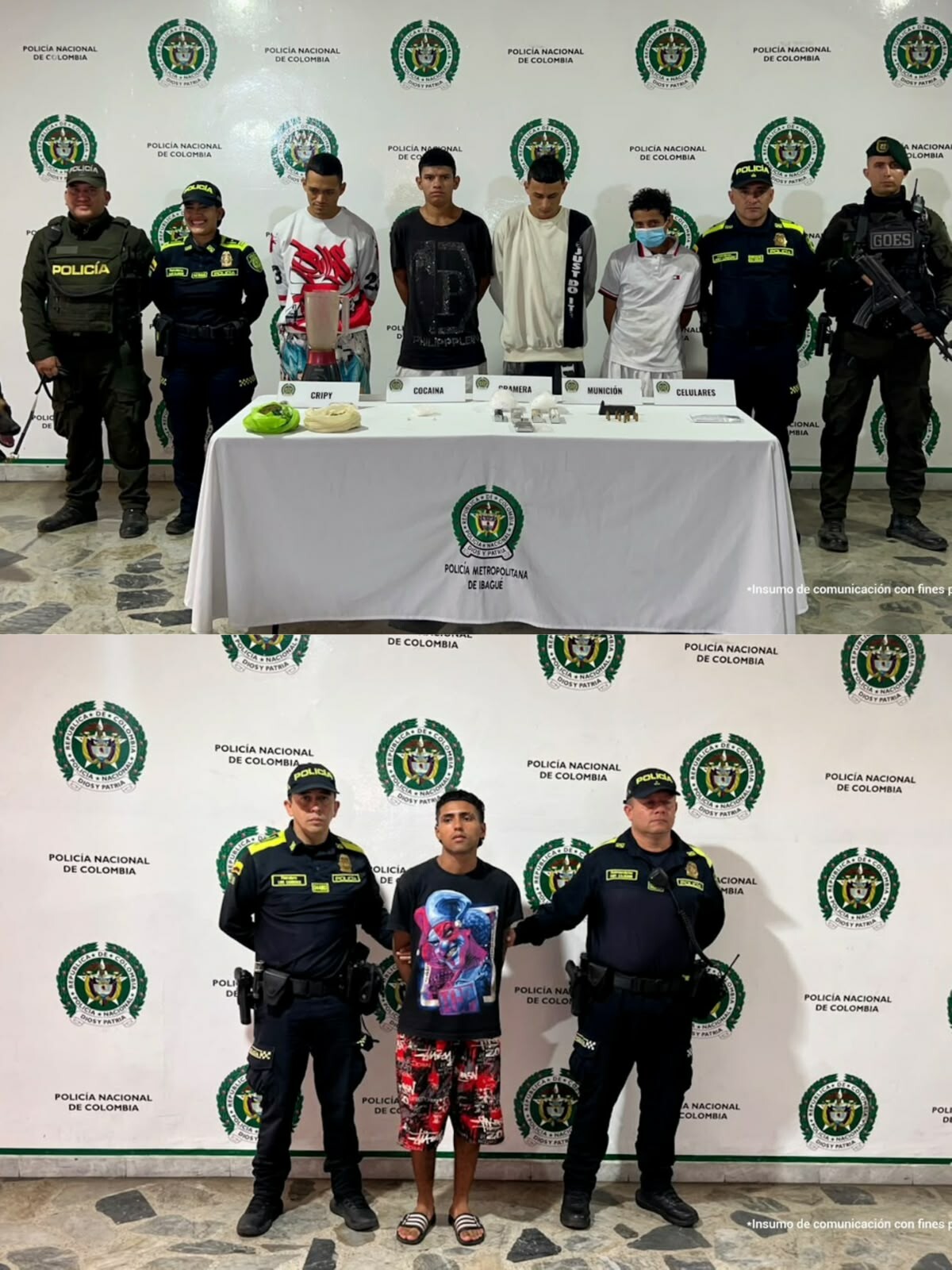Cinco presuntos integrantes de ‘Scorpion’ fueron judicializados en Ibagué
