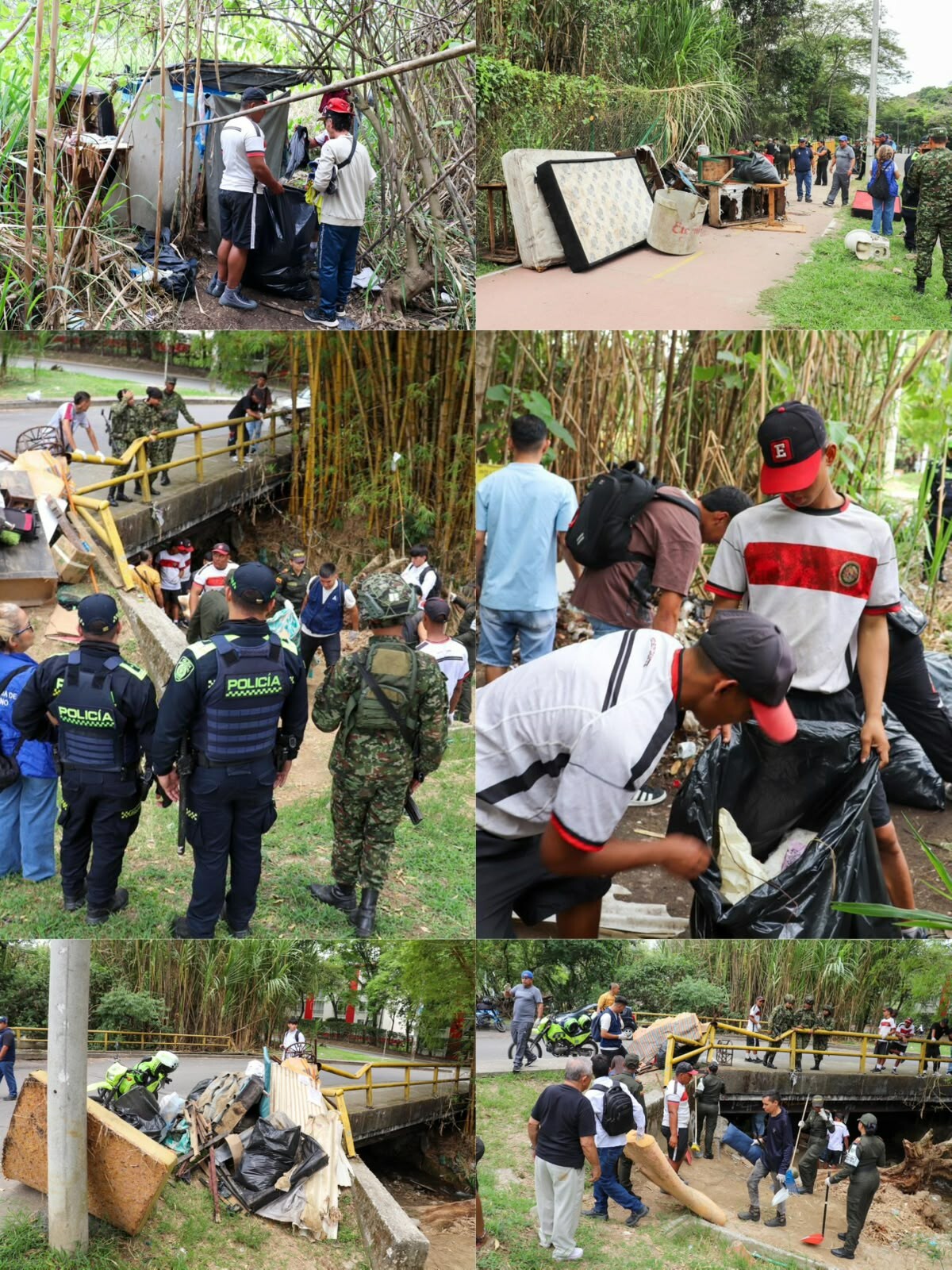 Tres cambuches fueron desmontados junto a la quebrada La Balsa