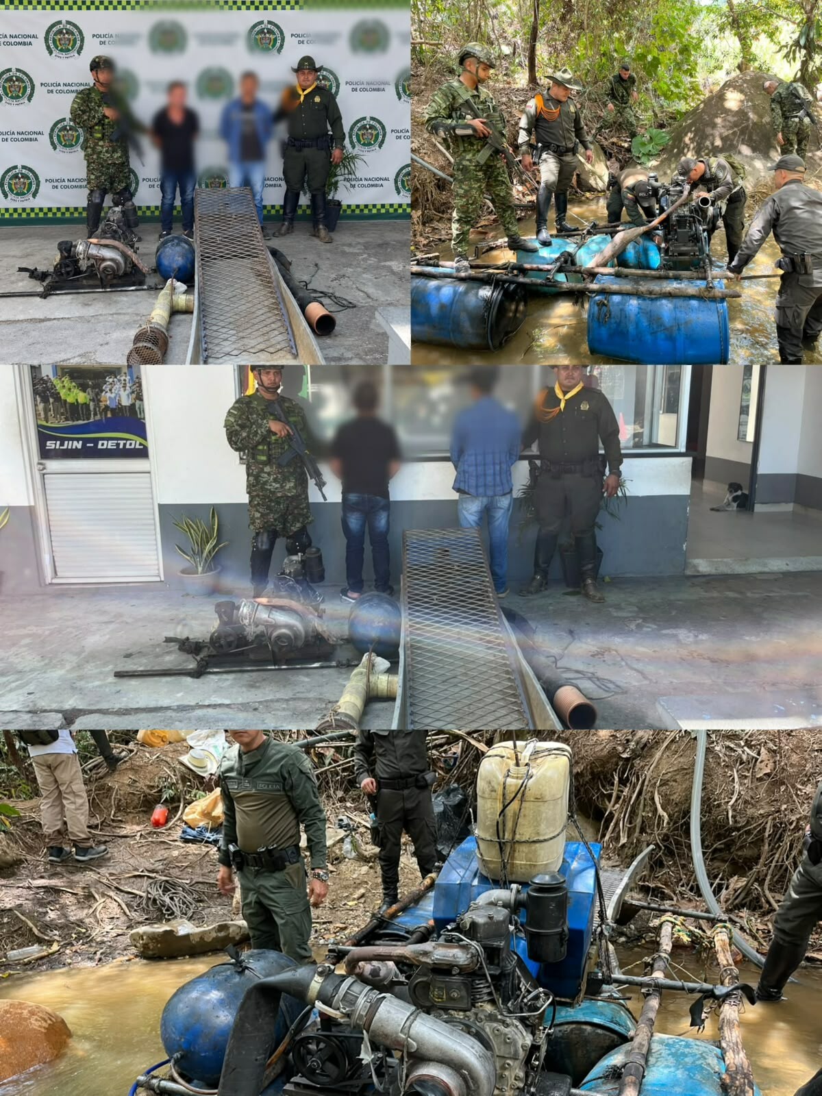 Operativo en el río Medina destapa presunta minería ilegal en Mariquita