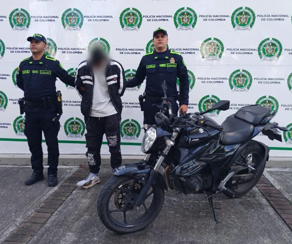 Lo captaron las cámaras del 123 y terminó capturado en Ibagué por una moto robada