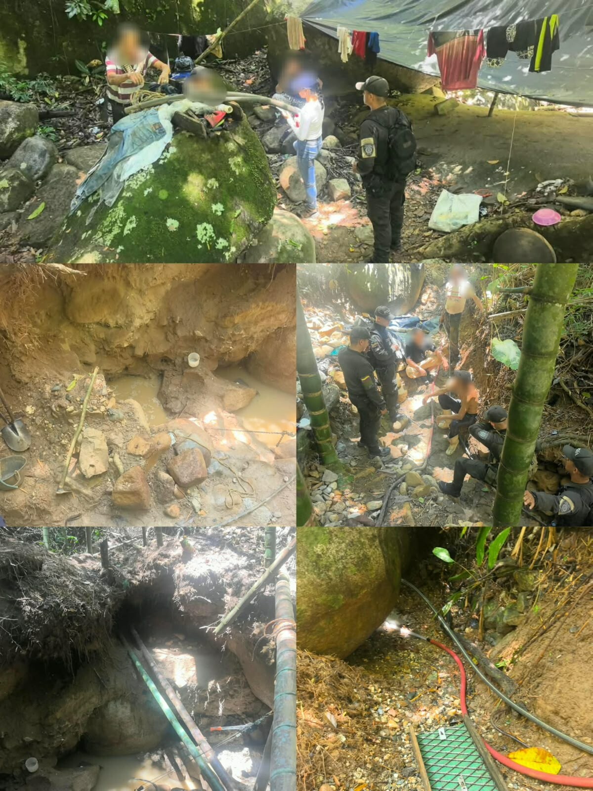¡Los sorprendieron en el río! Tres capturados por presunta minería ilegal en Mariquita
