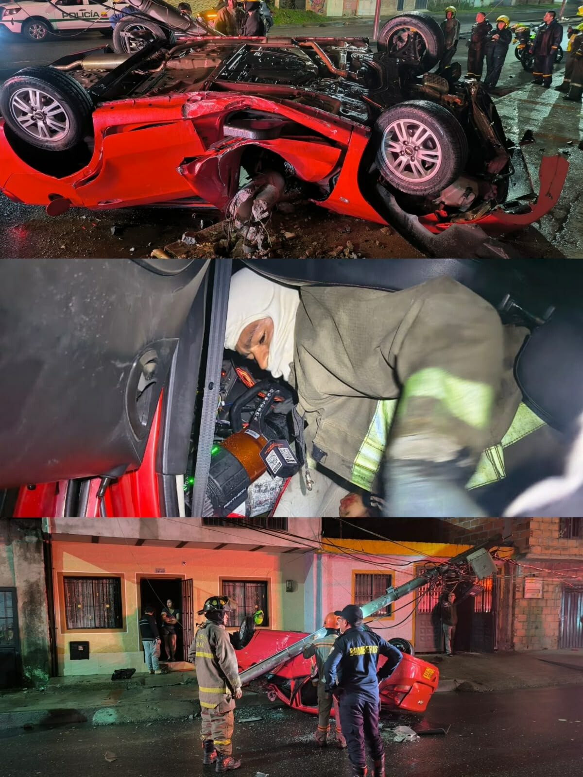 Dos personas quedaron atrapadas tras aparatoso accidente en la ‘avenida fantasma’ de Ibagué
