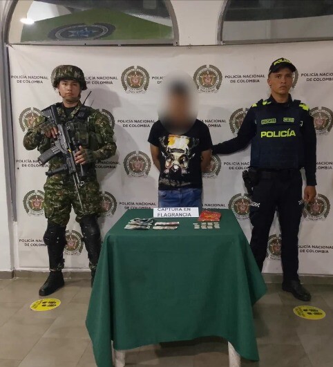 Capturado en El Espinal llevaba 15 gramos de basuco durante operativo militar