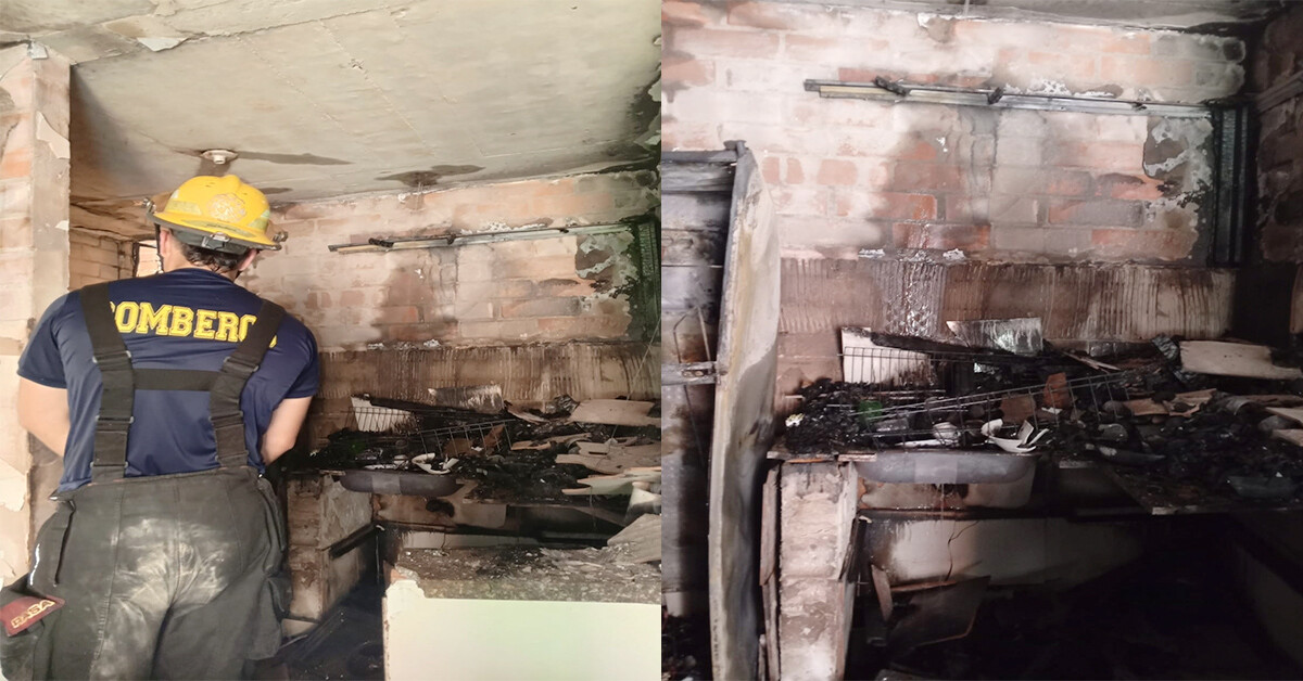 Incendio arrasó con varias áreas de un apartamento en Ibagué