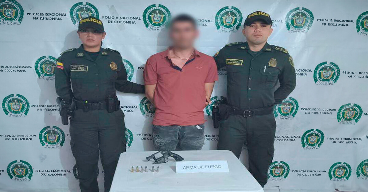 La Policía decomisó un revólver calibre 38 y dejó el caso en manos de la Fiscalía