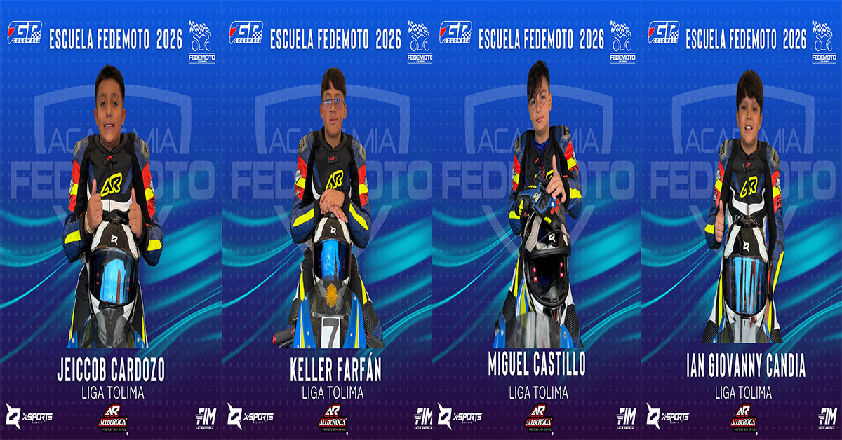 Cuatro niños del Tolima buscan abrirse camino en el motociclismo nacional