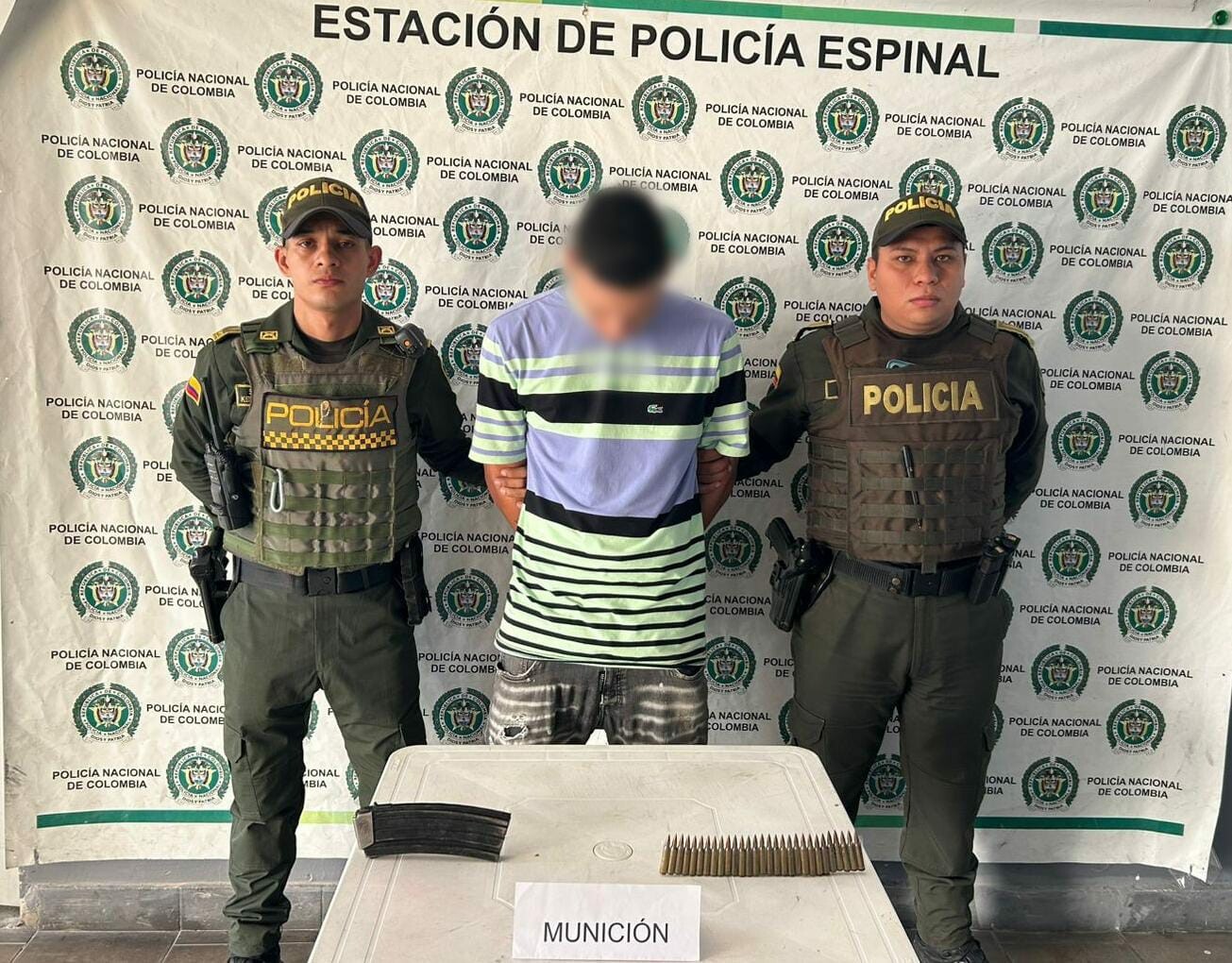En Espinal, capturan hombre con munición de uso privativo de la fuerza pública