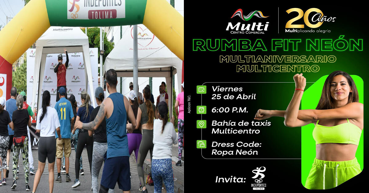 Todos a bailar con la Rumba Fit Neón en Ibagué