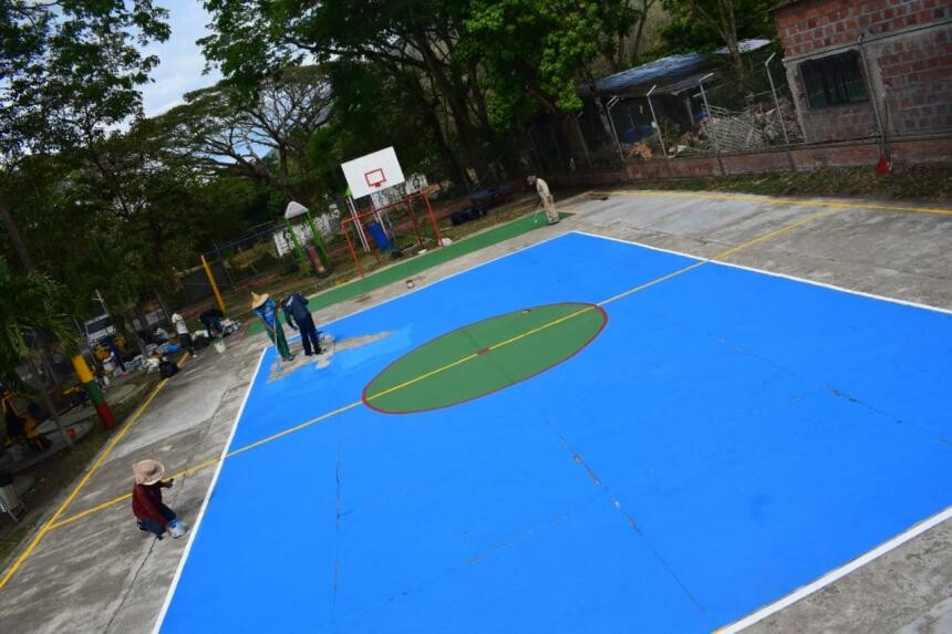 Polideportivo de Carmen de Bulira fue intervenido para adecuaciones deportivas