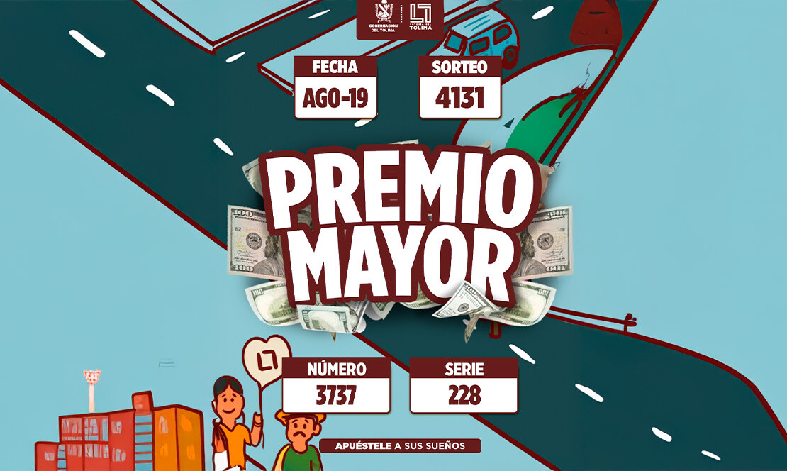 Resultados Lotería del Tolima, martes 19 de agosto de 2025