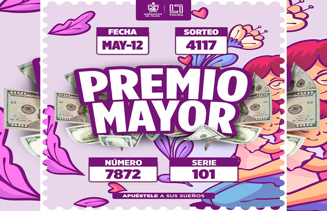 Resultados Lotería del Tolima 12 de mayo de 2025