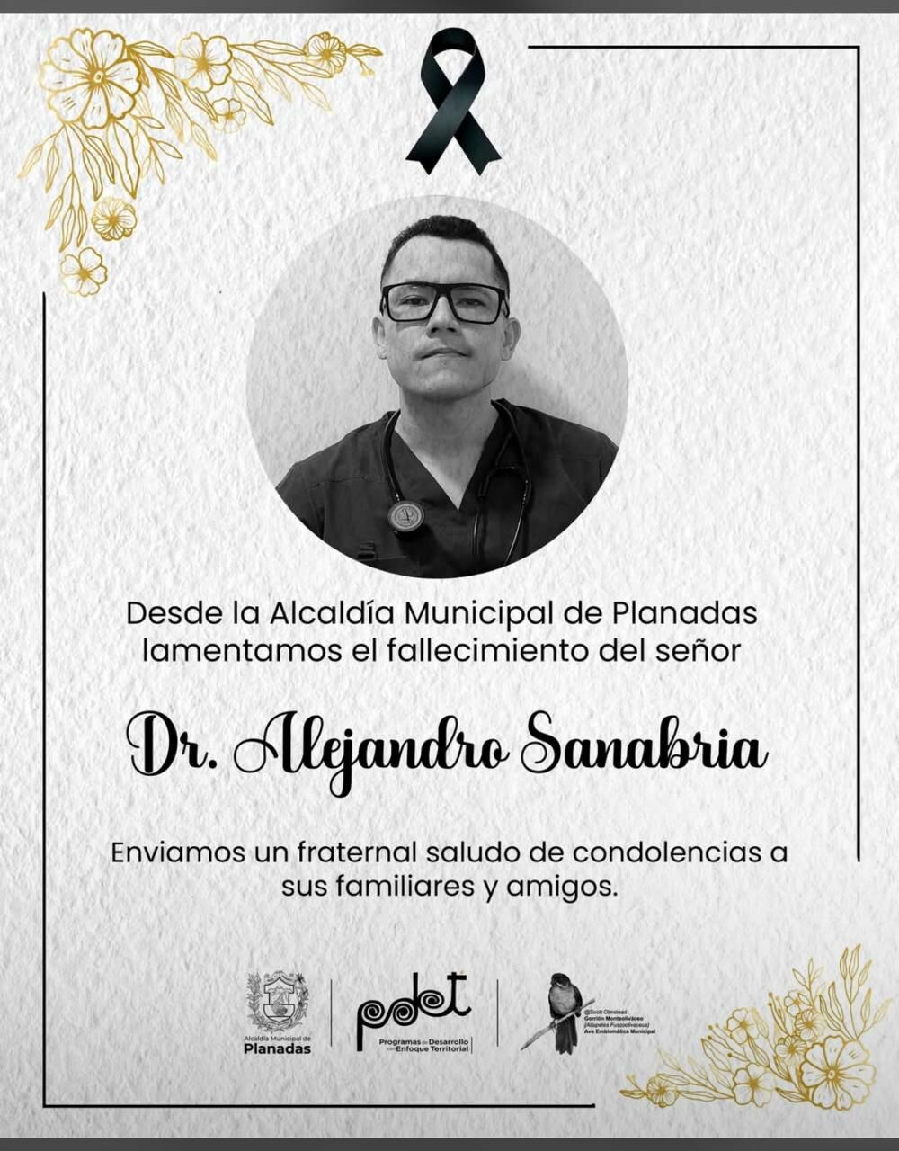 Tolima despide al Dr. Alejandro Sanabria Mape