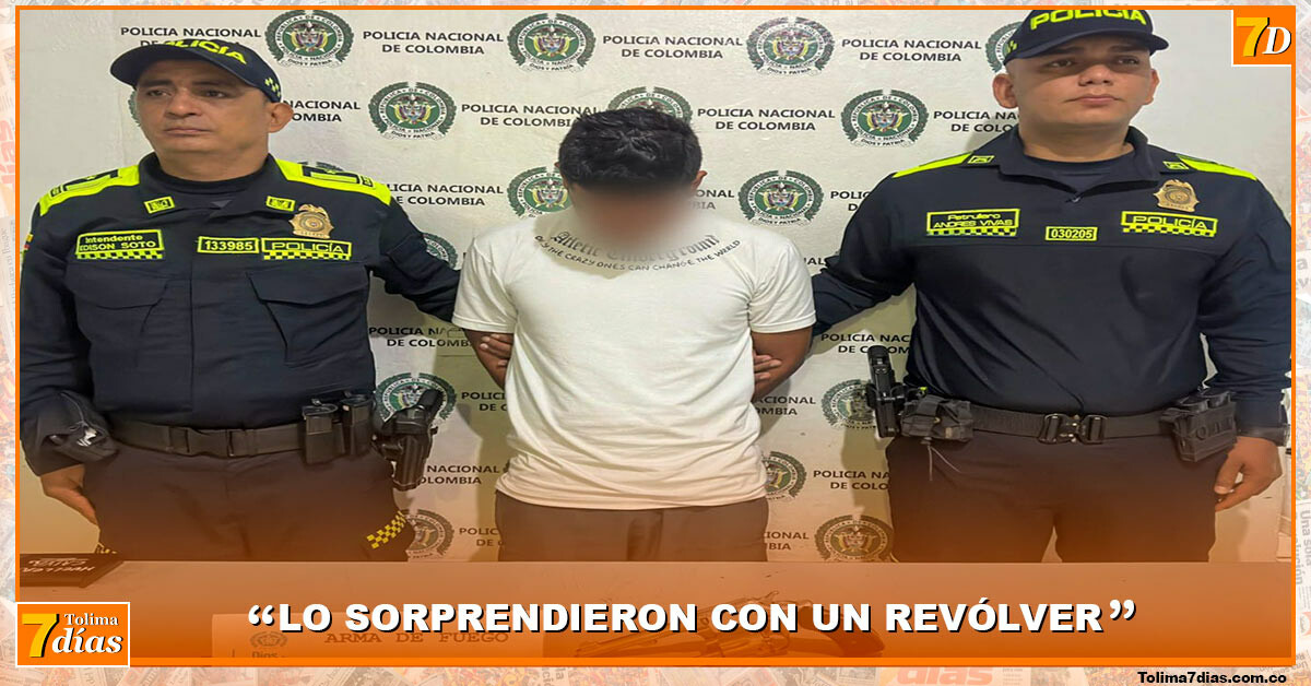 Sujeto fue sorprendido con un revólver calibre 38 sin salvoconducto ...