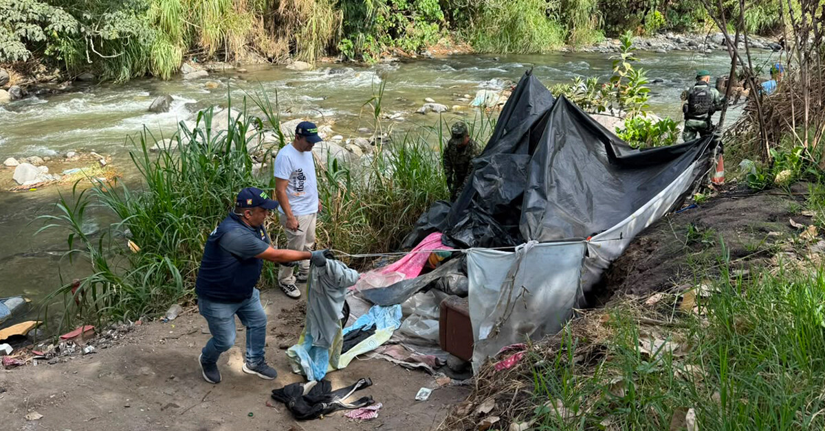 Nueve cambuches fueron desmontados cerca del río Combeima